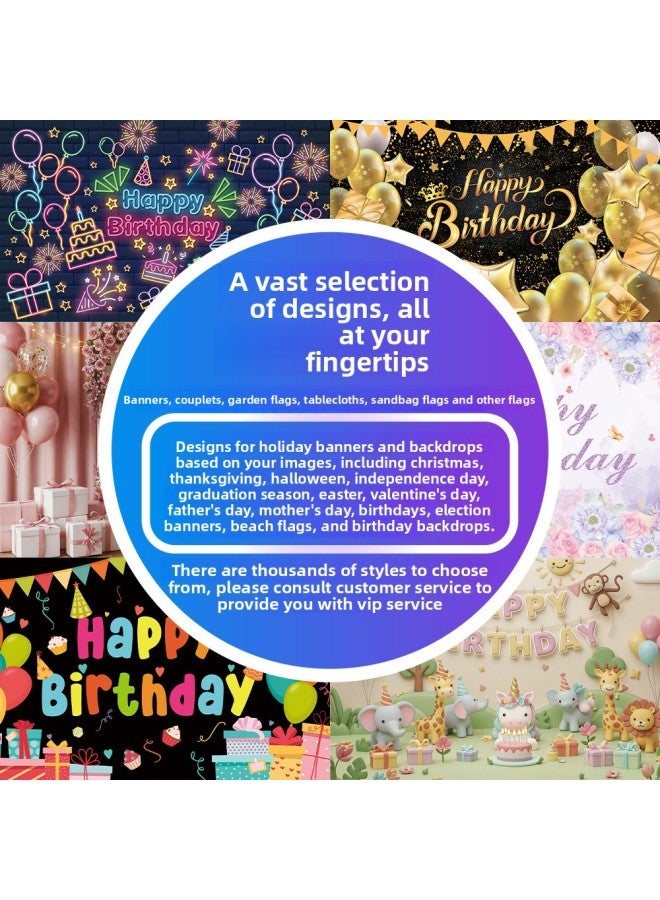لافتة عيد مبارك - لافتة معلقة لتزيين حفلات العيد - قماش بوليستر 100D، ZYZZYJHF03100902 (180×110 سم) - لوازم الحفلات، ديكورات مهرجان هلال الربيع، حفلة عيد الفطر - Image 4
