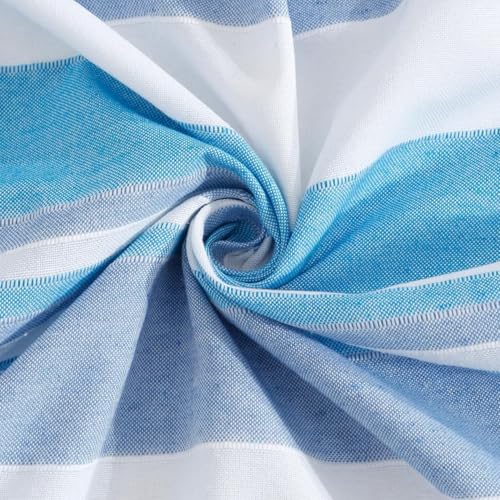 Värde Varde Bedsheet for Double Bed King Size Cotton with 2 Pillow Covers | 210 TC Bedsheet | Flat Sheets | Kerala Coarse Cotton Bedsheets |100 X 108 Inches, 8.3 X 9 Feet (Blue Angel, King) - Image 4