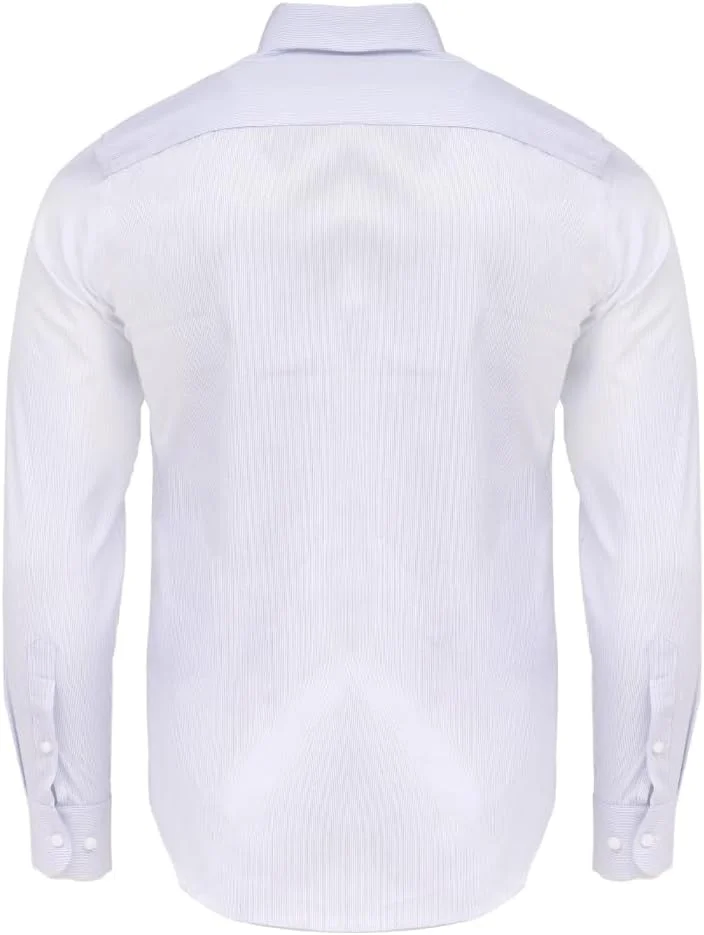 سيدرو Cedro Men's Regular Fit Cotton Shirt with Blue Stripes