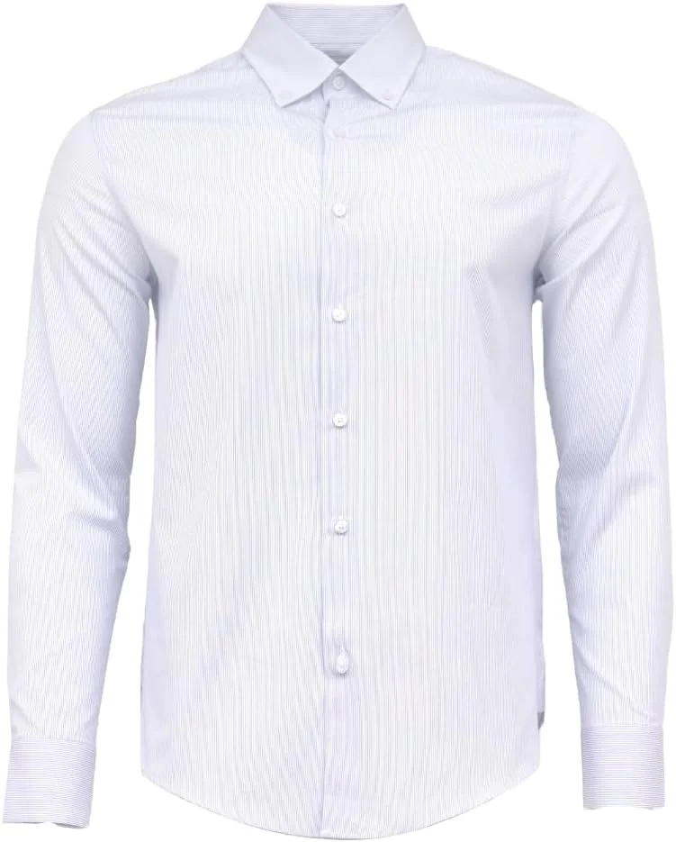 سيدرو Cedro Men's Regular Fit Cotton Shirt with Blue Stripes