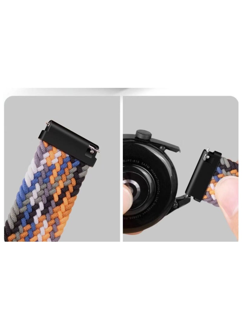 DKNG The 22mm magnetic nylon strap is compatible with Huawei Watch GT5, Huawei Watch GT5pro/GT4/GT3/GT2/GT3pro/GT2pro GT2pro ECG/GT2e, watch4/3/watch2pro/Watch Buds/GTRunner, Honor magic2/magic/dream/GS pro, /4pro, Samsung Watch 7/6 Watch Sport Adjustable Interchangeable Straps, Women, Men  Camouflage - Image 2