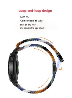 DKNG The 22mm magnetic nylon strap is compatible with Huawei Watch GT5, Huawei Watch GT5pro/GT4/GT3/GT2/GT3pro/GT2pro GT2pro ECG/GT2e, watch4/3/watch2pro/Watch Buds/GTRunner, Honor magic2/magic/dream/GS pro, /4pro, Samsung Watch 7/6 Watch Sport Adjustable Interchangeable Straps, Women, Men  Camouflage  - Image 3