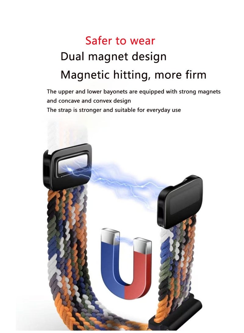 DKNG The 22mm magnetic nylon strap is compatible with Huawei Watch GT5, Huawei Watch GT5pro/GT4/GT3/GT2/GT3pro/GT2pro GT2pro ECG/GT2e, watch4/3/watch2pro/Watch Buds/GTRunner, Honor magic2/magic/dream/GS pro, /4pro, Samsung Watch 7/6 Watch Sport Adjustable Interchangeable Straps, Women, Men  Camouflage - Image 4