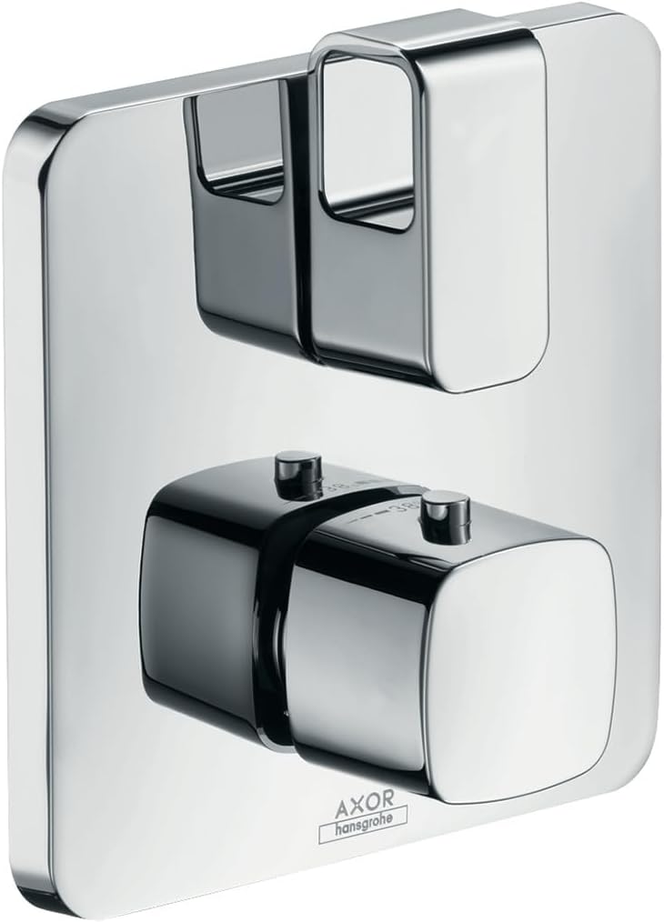 AXOR AXOR Urquiola Modern Premium Volume and Auto Temperature Control 2Handle 7inch Wide Thermostatic Shower Trim for Roughin Valve with Diverter in Chrome 11733001