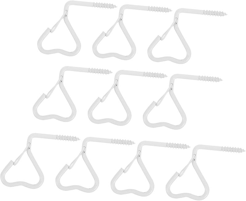 Kisangel 10 Pack Black Outdoor Plant Screw Hooks for Hanging Lanterns Wind Chimes Bird Feeders Easy Install - Image 1
