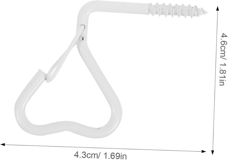 Kisangel 10 Pack Black Outdoor Plant Screw Hooks for Hanging Lanterns Wind Chimes Bird Feeders Easy Install - Image 3