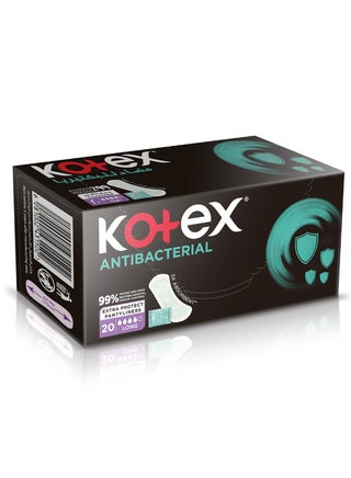 فوط صحية مضادة للبكتيريا من كوتيكس، حماية 99% من نمو البكتيريا، حجم طويل، 20 فوط يومية - view 3