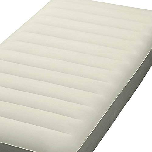 Intex Polyvinyl Chloride (PVC) Deluxe Single-High Dura-Beam Airbed with Fiber-Tech Construction, Twin - Grey - Image 3