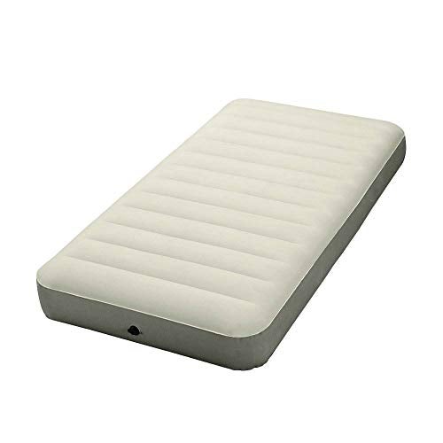 Intex Polyvinyl Chloride (PVC) Deluxe Single-High Dura-Beam Airbed with Fiber-Tech Construction, Twin - Grey - Image 1