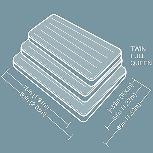 Intex Polyvinyl Chloride (PVC) Deluxe Single-High Dura-Beam Airbed with Fiber-Tech Construction, Twin - Grey - Image 4