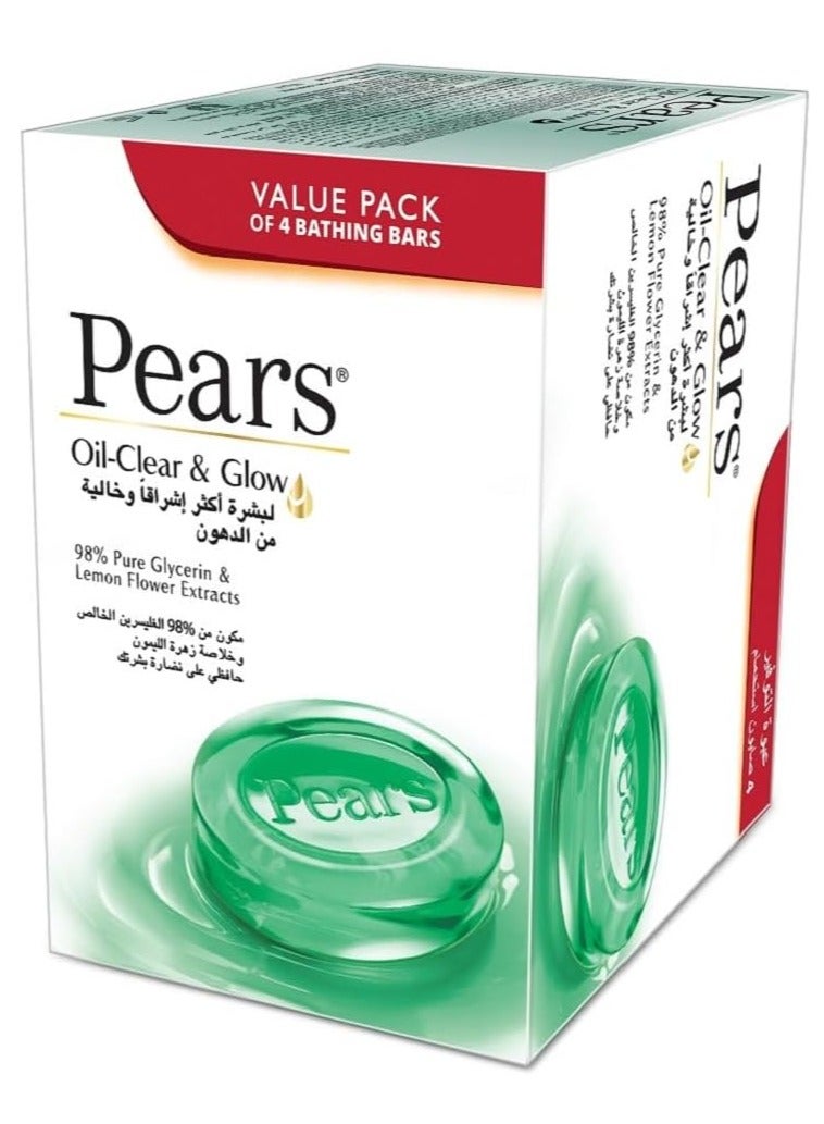 بيرز صابون زيت شفاف ومتوهج 125 جرام عبوة من 4 قطع - Image 4