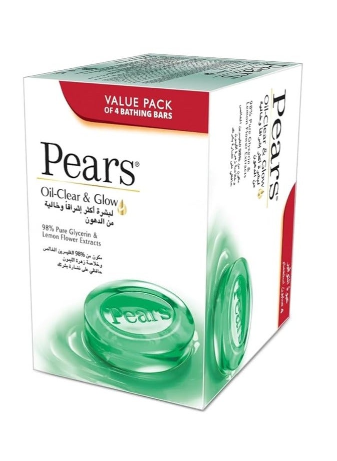بيرز صابون زيت شفاف ومتوهج 125 جرام عبوة من 4 قطع - Image 2