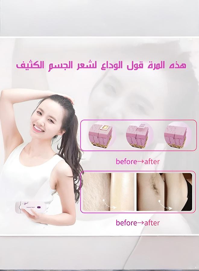 جهاز إزالة الشعر بالليزر الذكي المحمول للسيدات - إزالة بدون ألم مع تبريد سريع وتصميم مريح للبشرة الحساسة - Image 5