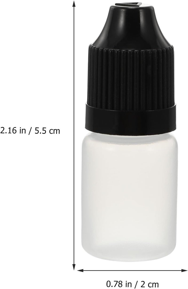 20pcs 5ml Refillable Squeezable Eye Drop Bottles with Black Caps, Empty Plastic Dropper Containers for Travel and Liquid Storage - Image 2