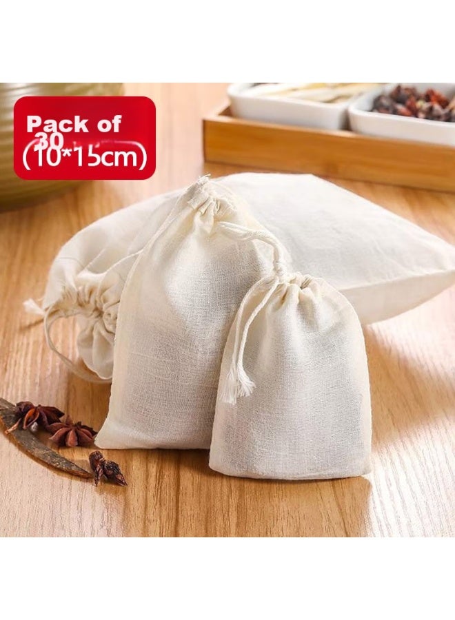 All-round Quanshi Soup Strainer Bags 10*15cm 30 Pieces For Stewing Soup, Fish, Meat, Straining, Filtering, Seasoning, And Decoction  - Image 1