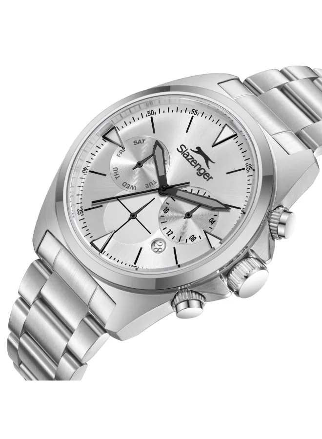 Slazenger silver Men's Metal Multifunction Watch SL.9.2527.2.02 - 41 mm for Men | Best Price UAE