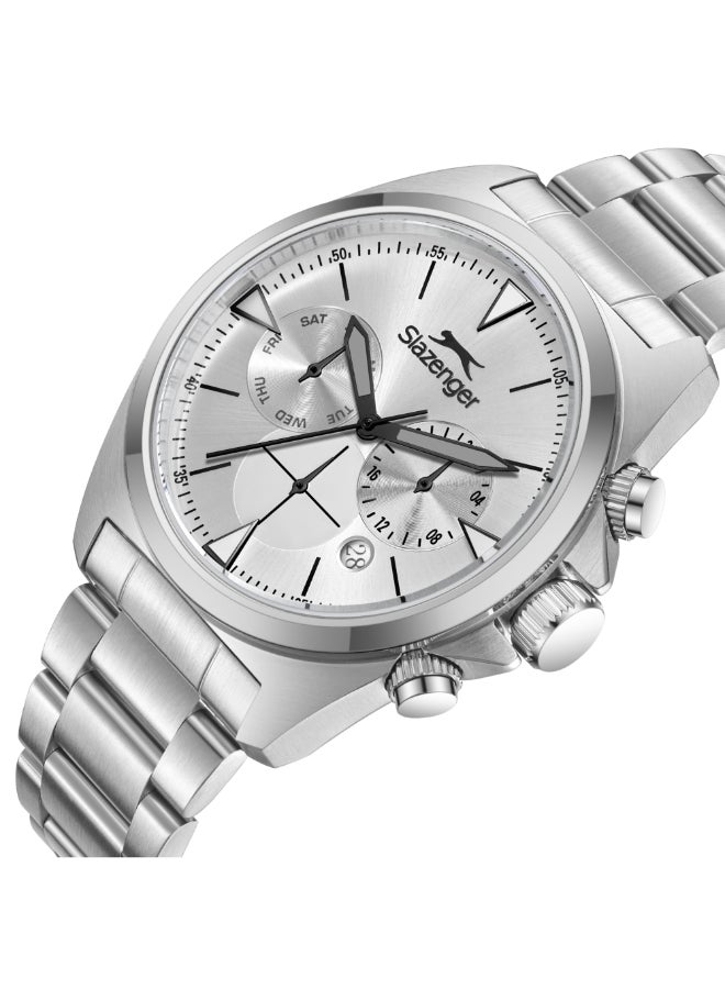 سلازنجر ساعة رجالية متعددة الوظائف معدنية - Image 5
