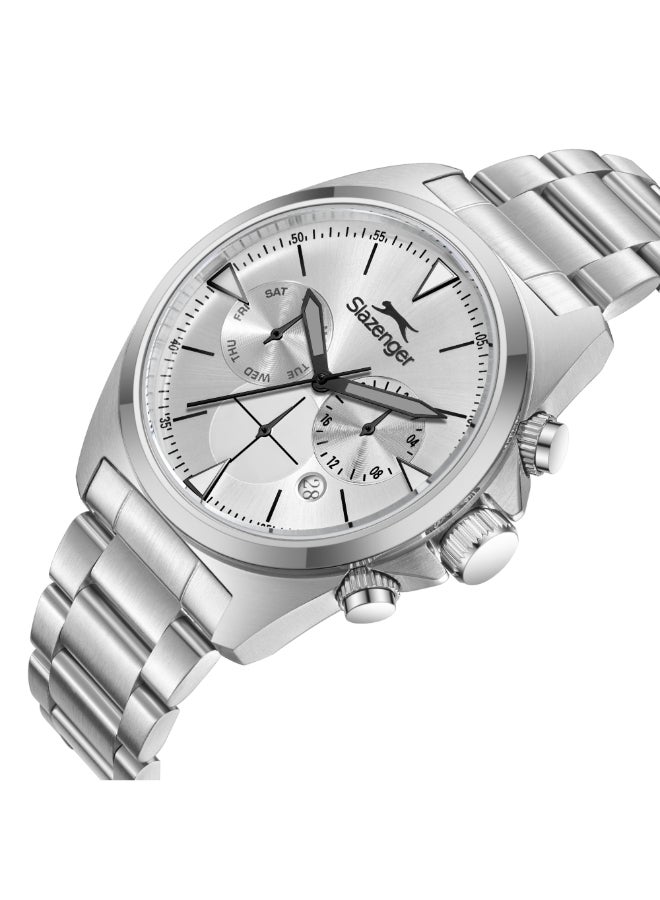 سلازنجر ساعة رجالية متعددة الوظائف معدنية - Image 2