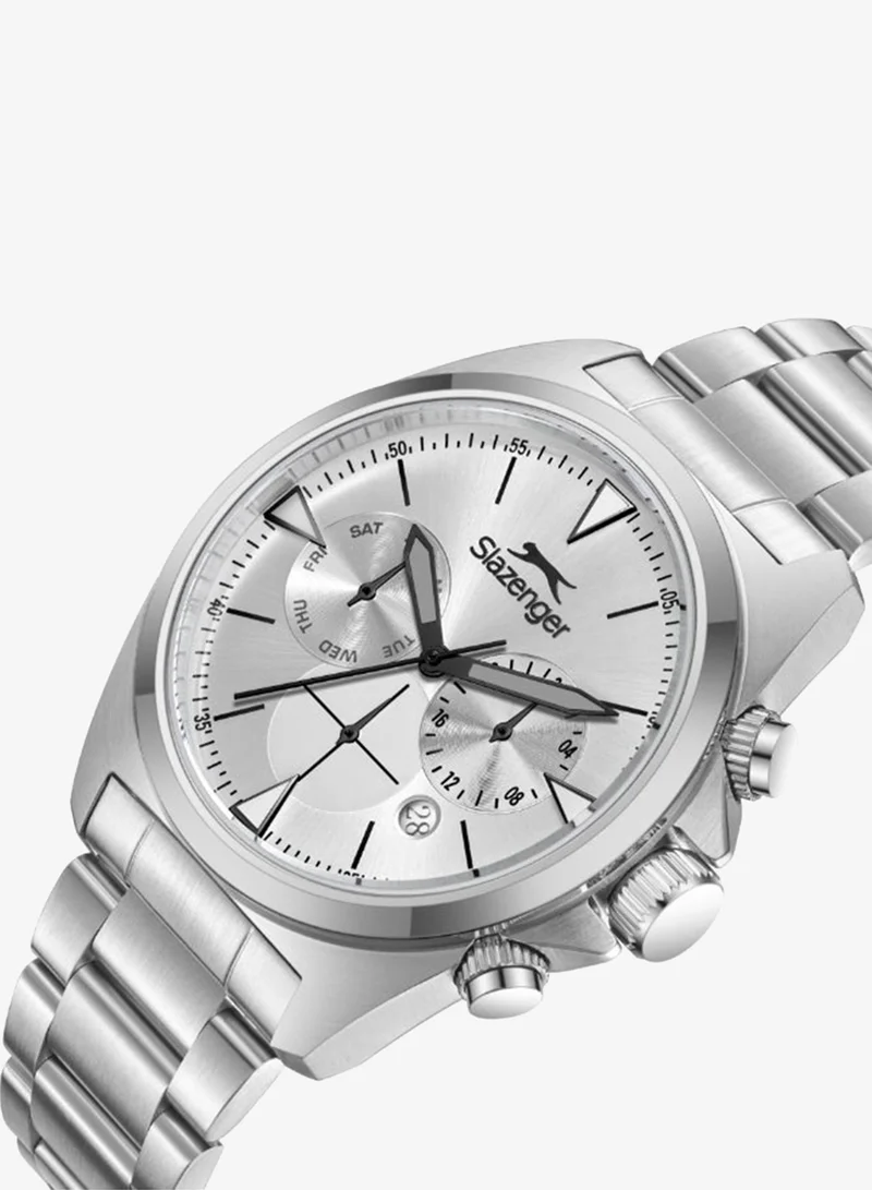 Slazenger silver Men's Metal Multifunction Watch SL.9.2527.2.02 - 41 mm for Men | Best Price UAE