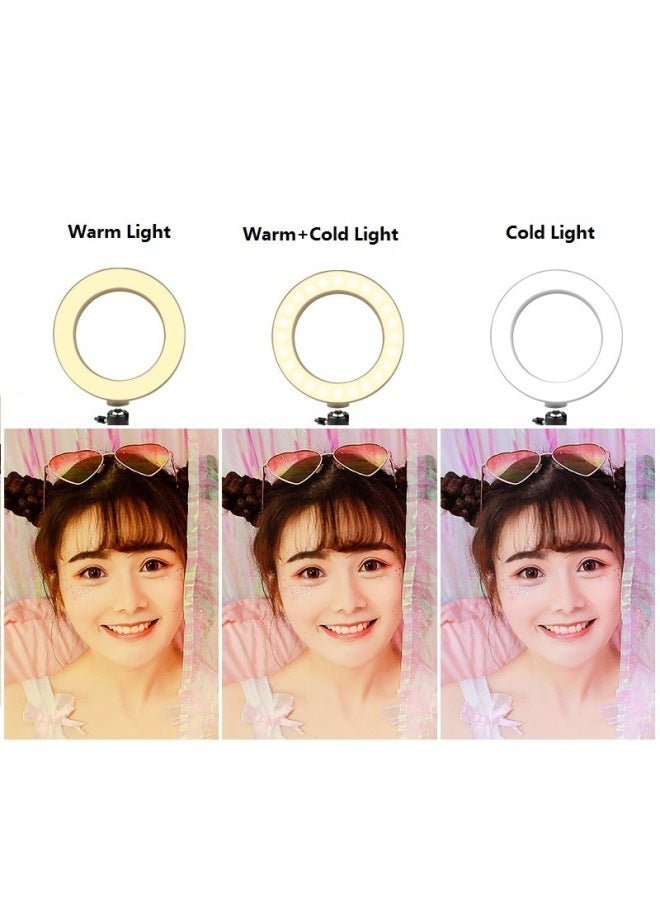 Spot Desktop Fill Light Short Video Shooting Light 10 Inch Beauty Light Live Beauty Light-Color:26cm Fill Light + Tripod + Bluetooth Remote Control  - Image 4