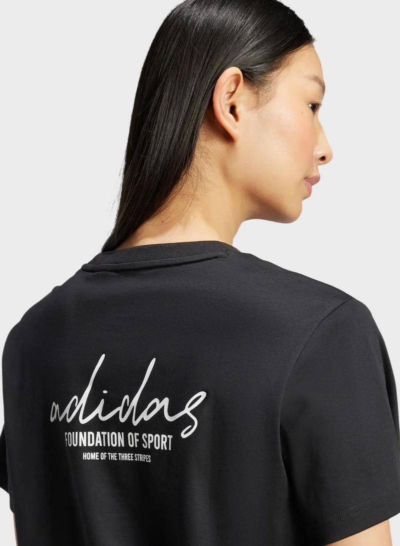 adidas تيشيرت بطبعة جرافيك مميزة