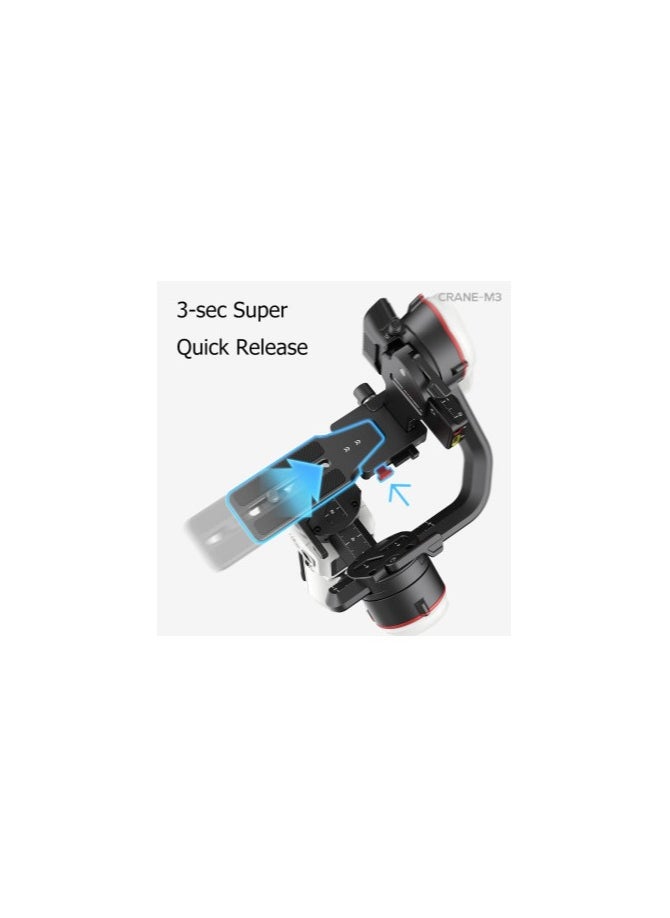 Zhiyun Zhiyun Crane M3 Combo Handheld 3-Axis Stabilizer, Gimbal Stabilizer for Mirrorless Camera, Gopro  - Image 4