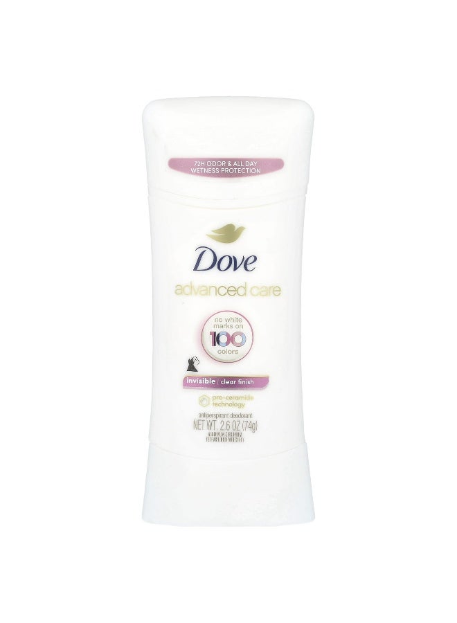 Dove, Advanced Care, Invisible, Anti-Perspirant Deodorant, Clear Finish, 2.6 oz (74 g) - Image 1