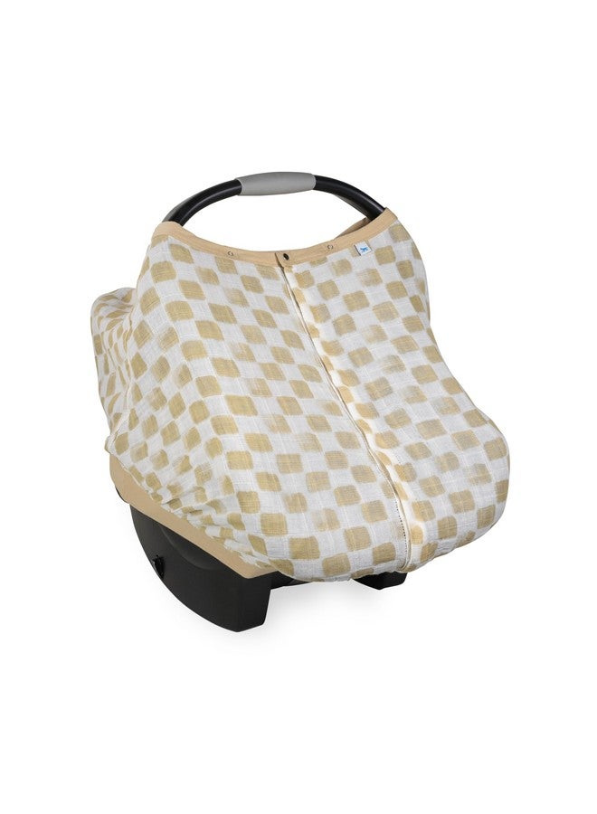 Little Unicorn Breathable Car Seat Canopy | Magnetic Closure Cover & Universal Fit | Protection & Privacy for Baby (Adobe Checker) - Image 1