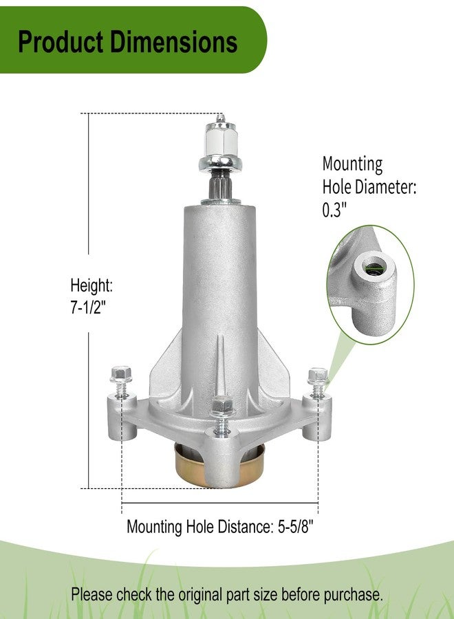 Belleone 187292 Mower Spindle for 42" 46" 48" 54" Deck, 587819701 Mandrel Assembly Fits for Craftsman Husqvarna Ariens Poulan Pro, Replace for 192870 532187281 532187292, 2 Pack - Image 2