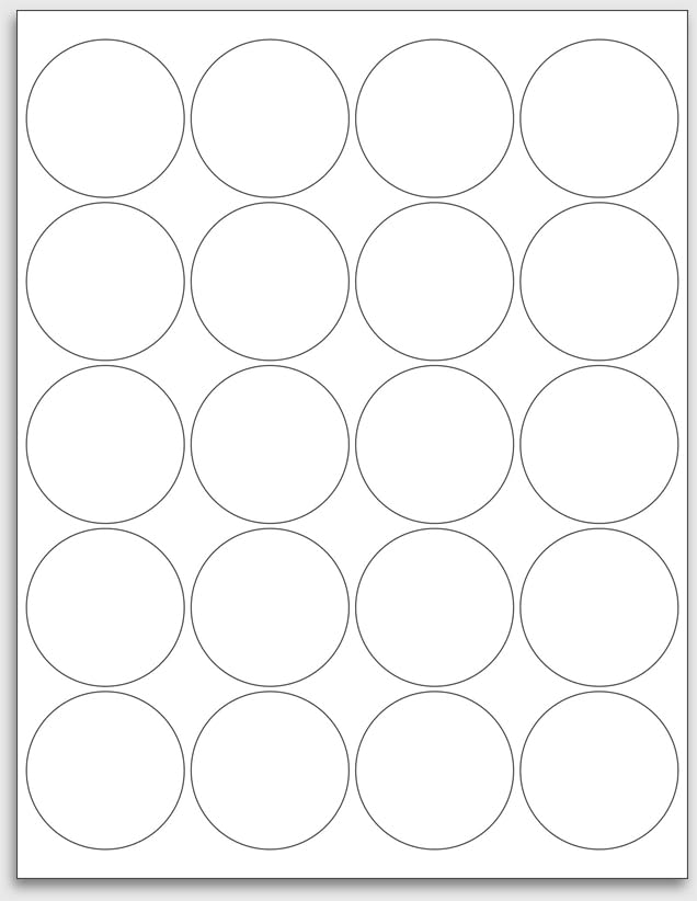 NextDayLabels 2 Inch Round Labels for Inkjet or Laser Printer - Matte White Printable Stickers from NextDayLabels, Custom Label Printer Stickers for Jars Or Product Label, 500 Circle Sticker Labels, 25 Pages - Image 1