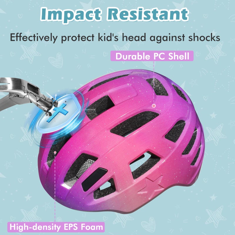 Zacro Kids Bike Helmet for Boys and Girls - Zacro Bike Helmets for Kids Ages 5-8-14 Years, Adjustable and Lightweight Bicycle Helmets with Reflective Stickers - Image 3