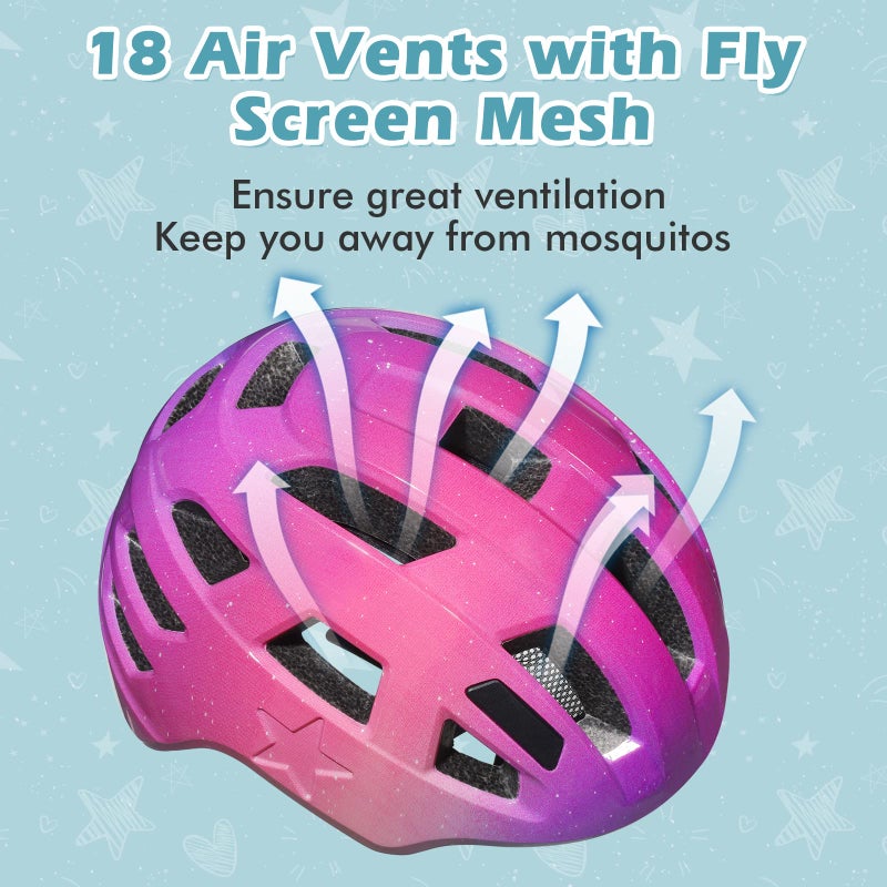 Zacro Kids Bike Helmet for Boys and Girls - Zacro Bike Helmets for Kids Ages 5-8-14 Years, Adjustable and Lightweight Bicycle Helmets with Reflective Stickers - Image 5