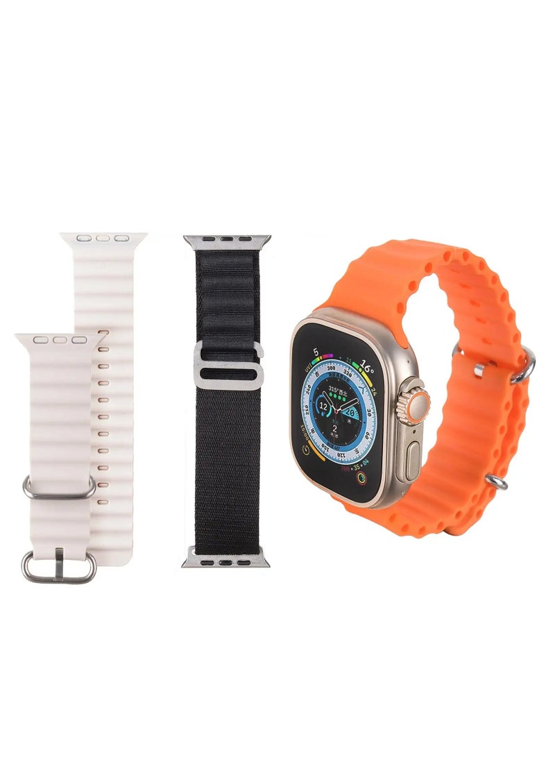 فينديور ساعة ذكية S9 Ultra من Fendior AERICA - شاشة 1.7 بوصة - بلوتوث - 3 أساور - مراقبة الصحة والمكالمات - Image 3