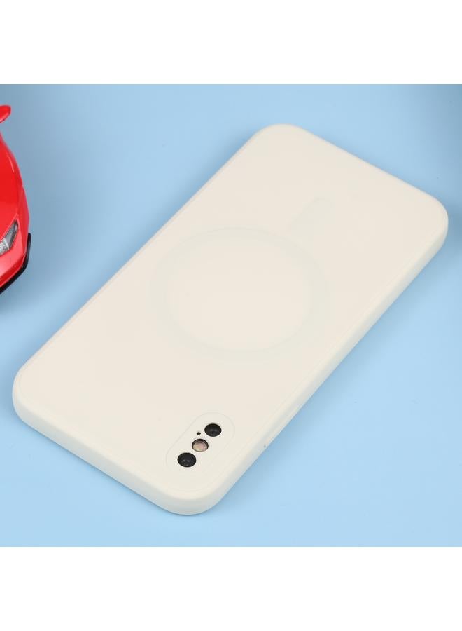 S-TOP Case For iPhone X / XS Liquid Silicone Full Coverage Shockproof Magsafe Phone Case - Image 4