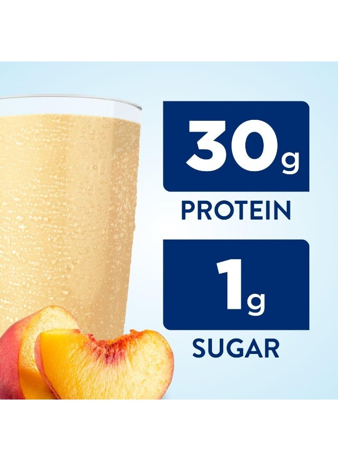 Ensure شراب بروتين ماكس للتغذية، مع 30 جرام من البروتين، 1 جرام من السكر، شراب بروتين عالي، بنكهة الخوخ الكريمي، 11 أونصة سائلة - عبوة من 12 - Image 2