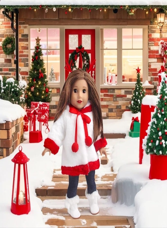 TianBo 1pcs 18 Inch American Doll Clothes Christmas Outfit and Accessory Playset - for 18 Inch Dolls (Doll Not Included) (White) - Image 3