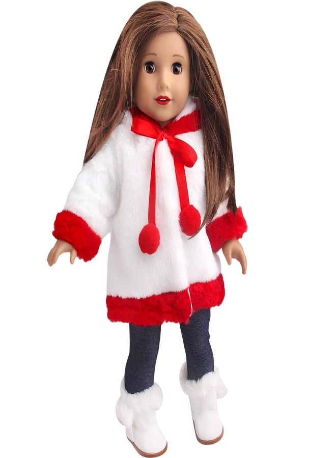 TianBo 1pcs 18 Inch American Doll Clothes Christmas Outfit and Accessory Playset - for 18 Inch Dolls (Doll Not Included) (White) - Image 1