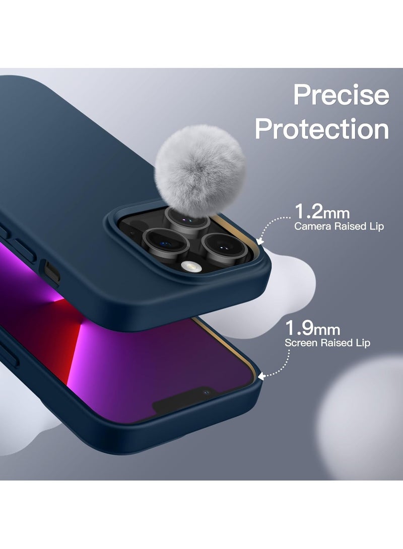 دوسالا جراب iPhone 13 Pro، جراب هاتف من السيليكون السائل لهاتف iPhone 13 Pro مقاس 6.1 بوصة، غطاء واقٍ ناعم حريري ملون (أزرق) - Image 3