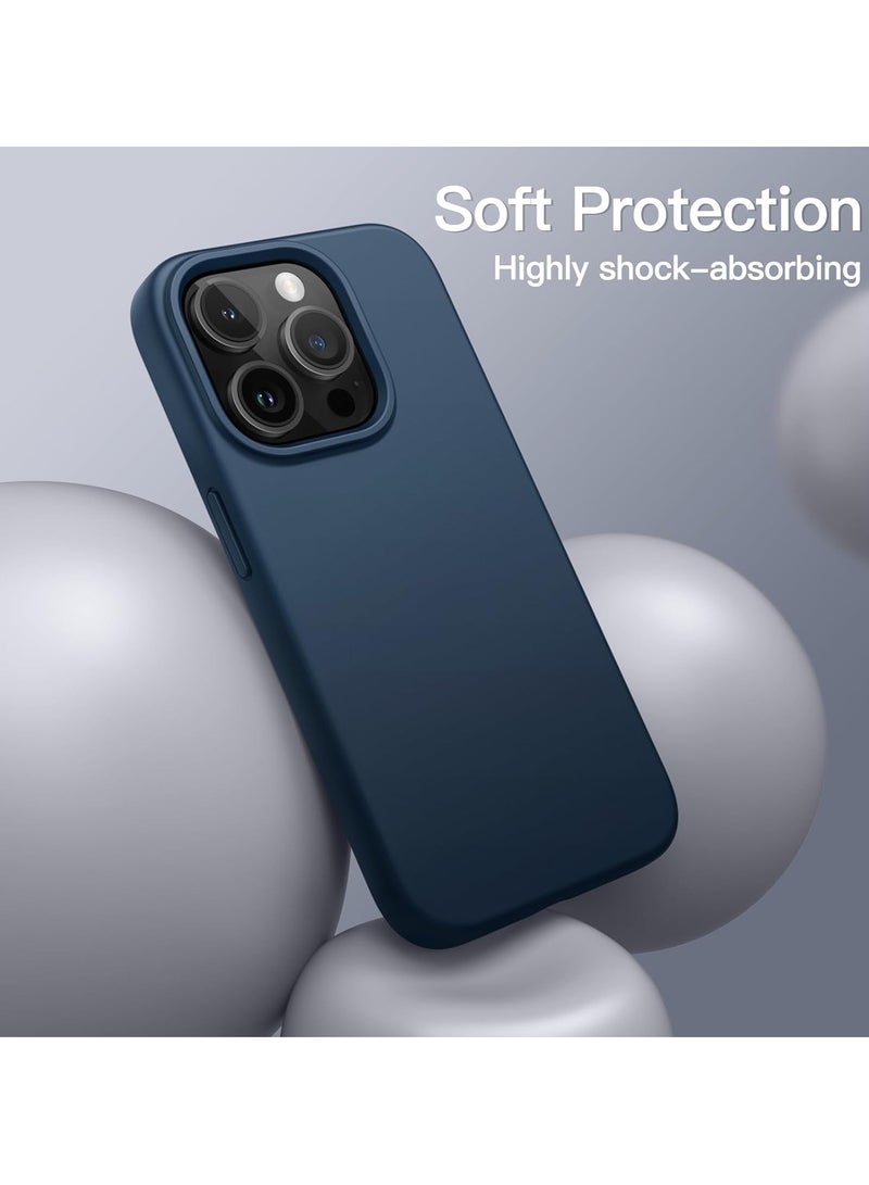 دوسالا جراب iPhone 13 Pro، جراب هاتف من السيليكون السائل لهاتف iPhone 13 Pro مقاس 6.1 بوصة، غطاء واقٍ ناعم حريري ملون (أزرق) - Image 4