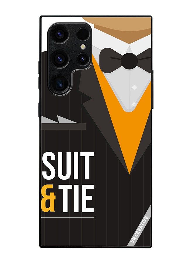 Protective Case Cover For Samsung Galaxy S25 Ultra Suit N Tie Design Multicolour