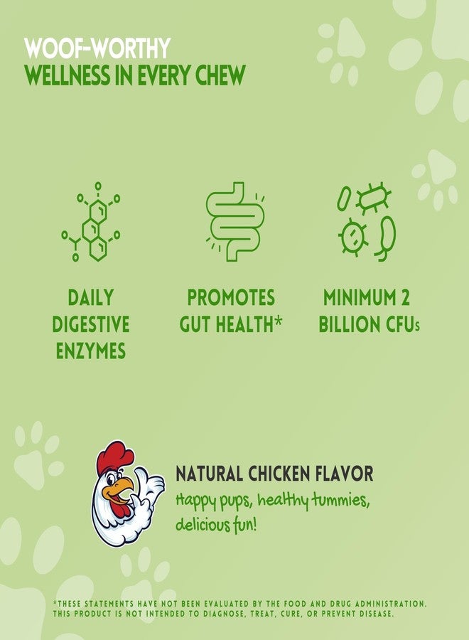 Herbion Pets Digestive Support Chews with Probiotics & Enzymes, 120 Soft Chews, with Daily Digestive Enzymes, for Improved Gut Health, Minimum 2 Billion CFUs, Made in USA for Dogs 12 Weeks+, Pack 1 - Image 4