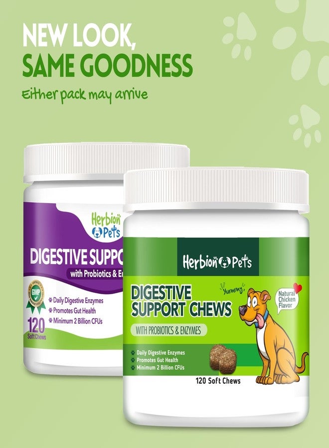 Herbion Pets Digestive Support Chews with Probiotics & Enzymes, 120 Soft Chews, with Daily Digestive Enzymes, for Improved Gut Health, Minimum 2 Billion CFUs, Made in USA for Dogs 12 Weeks+, Pack 1 - Image 2