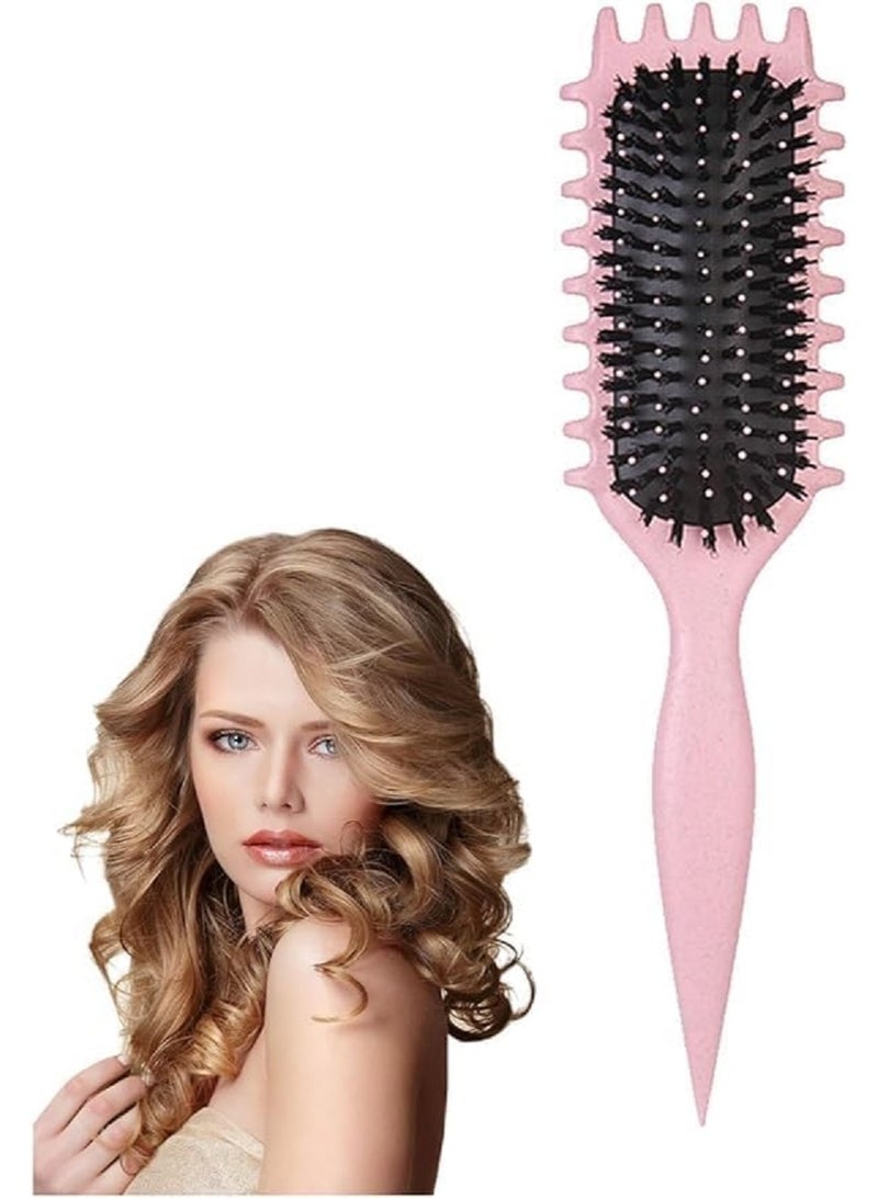 فرشاة مثالية لتمويج الشعر وفك تشابكه بكل سهولة، تعمل على تحديد التموجات بلمسة احترافية، مناسبة للشعر الرطب والجاف. - Image 2