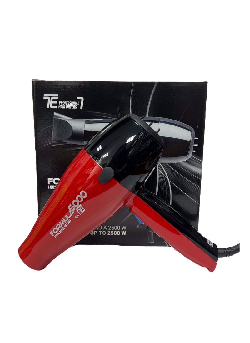 TecnoElettra Tecno Elettra Formula 6000 Professional Hair Dryer Red & Black 2500W  - Image 1