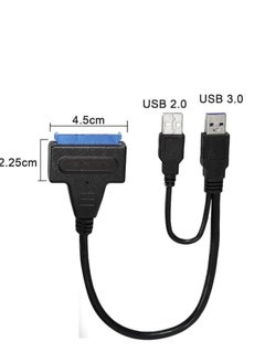 Generic USB 3.0 SATA (7+15pin) 22Pin to USB Adapter Up to 6 Gbps Support 2.5 Inches External SSD HDD Hard Drive 22 Pin Sata III Data support 4tb - Black  - Image 3