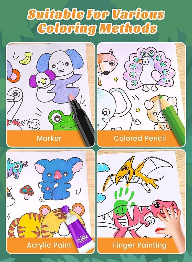 PEAKTASTE لفة ورق رسم للأطفال، لفة كبيرة من ورق التلوين برسومات حيوانات، 30 متر × 300 سم، بنقشة غير متكررة، ظهر ذاتي اللصق، ورق فني يمكنك صنعه بنفسك للأطفال - Image 2