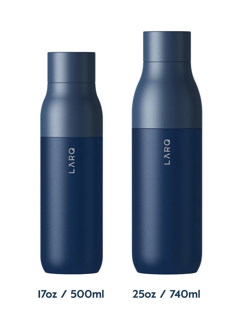 LARQ Bottle Twist Top 740ml / 25oz- Insulated Stainless Steel Drinking Bottle | Thermos Flask, BPA-Free | Reusable Water Bottle for Camping, Office and Travel | Keeps Drinks Cold and Hot, Monaco Blue - Image 3