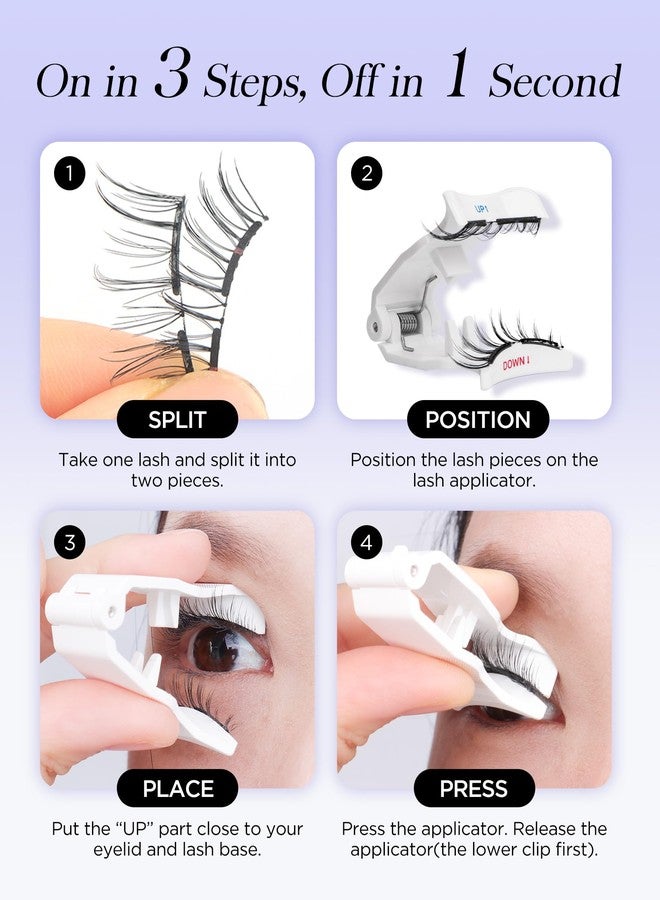 BEYELIAN Magnetic Eyelashes with Applicator Kit, Reusable Natural Look 3D Lashes, No Glue Needed Soft Magnetic Lashes for Eye Makeup-25B (Lightweight & Comfortable) - Image 5