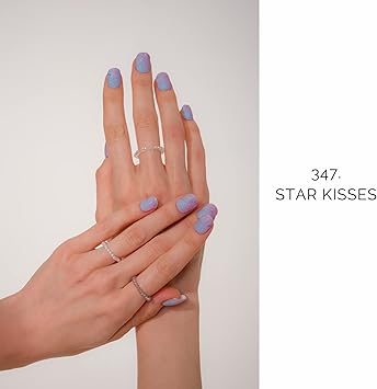 NAILOG Semi Cured Gel Nail Strips Glossy Long Lasting Soft Gel Finish 20 Extra Long Stickers WrapsStar Kisses - Image 2