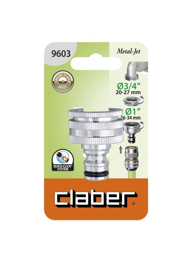 Claber Metal Jet Tap Chrome-Plated Brass - Image 2